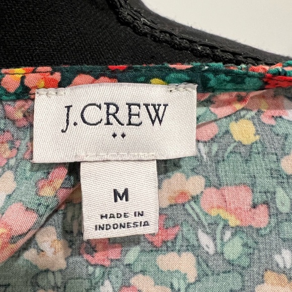 J. Crew Multicolor Floral Long Sleeve Dress Medium - Picture 2 of 11